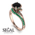 Twist Shank Black Diamond Engagement Ring - Maria No. 23 image 10