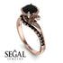 Twist Shank Black Diamond Engagement Ring - Maria No. 38 image 10