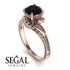 Twist Shank Black Diamond Engagement Ring - Maria No. 8 image 10