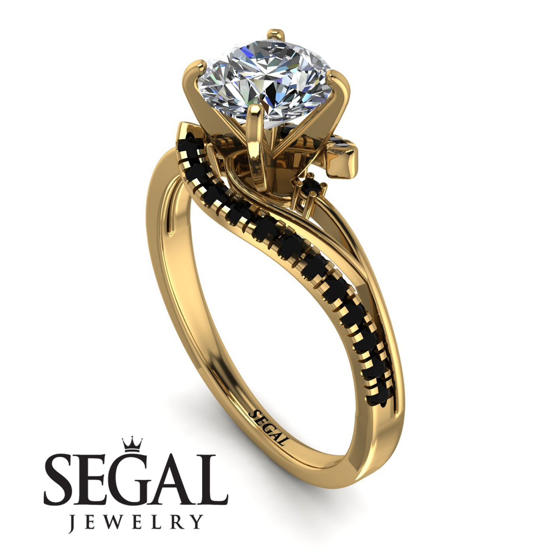 Twist Shank Diamond Engagement Ring - Maria No. 31