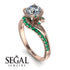 Twist Shank Diamond Engagement Ring - Maria No. 17