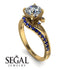 Twist Shank Diamond Engagement Ring - Maria No. 61