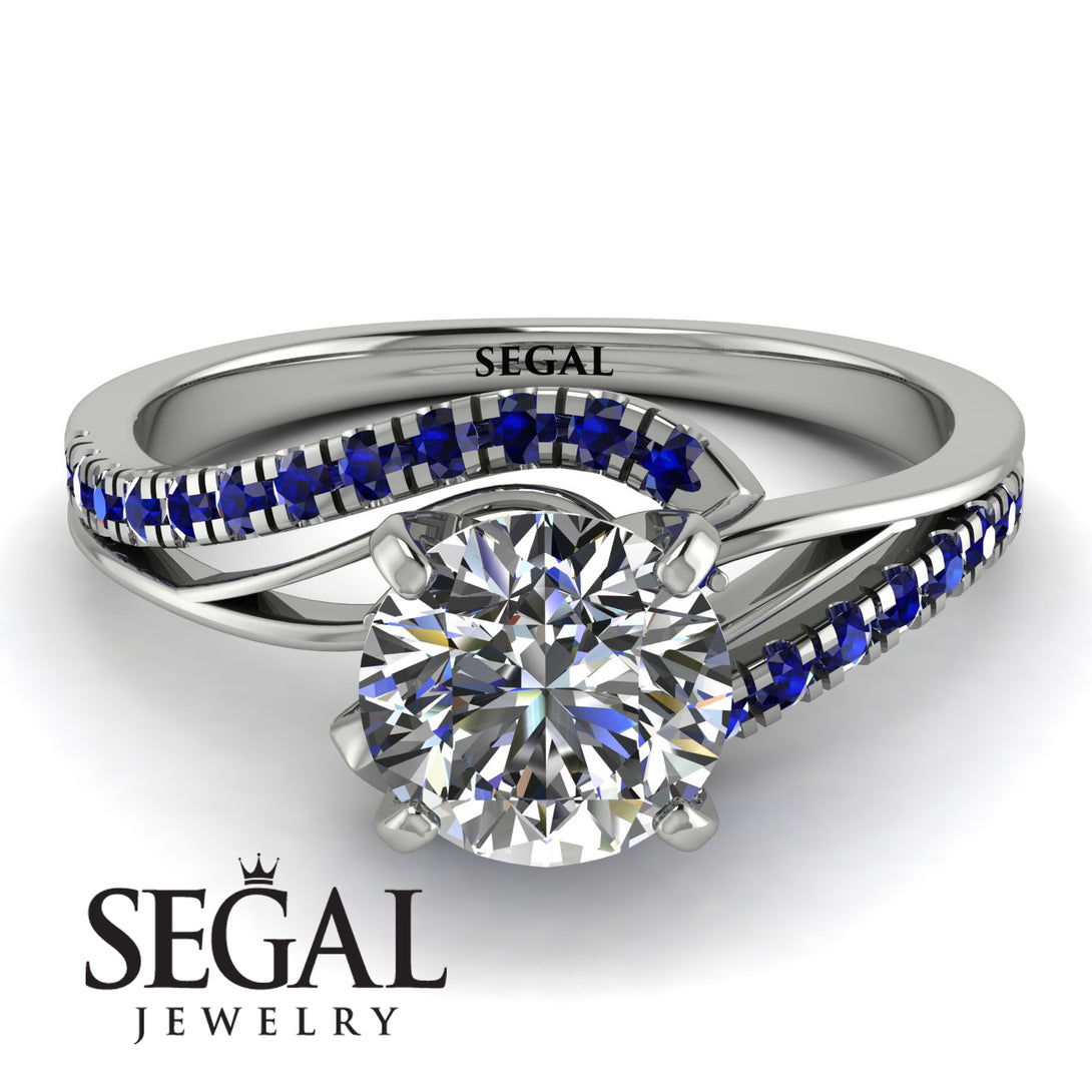 Twist Shank Diamond Engagement Ring - Maria No. 63