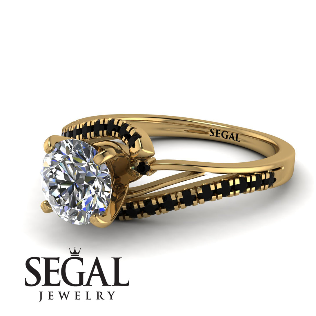 Twist Shank Diamond Engagement Ring - Maria No. 31