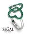 Two Hearts Emerald Ring - Selena No. 21