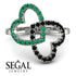 Two Hearts Emerald Ring - Selena No. 36