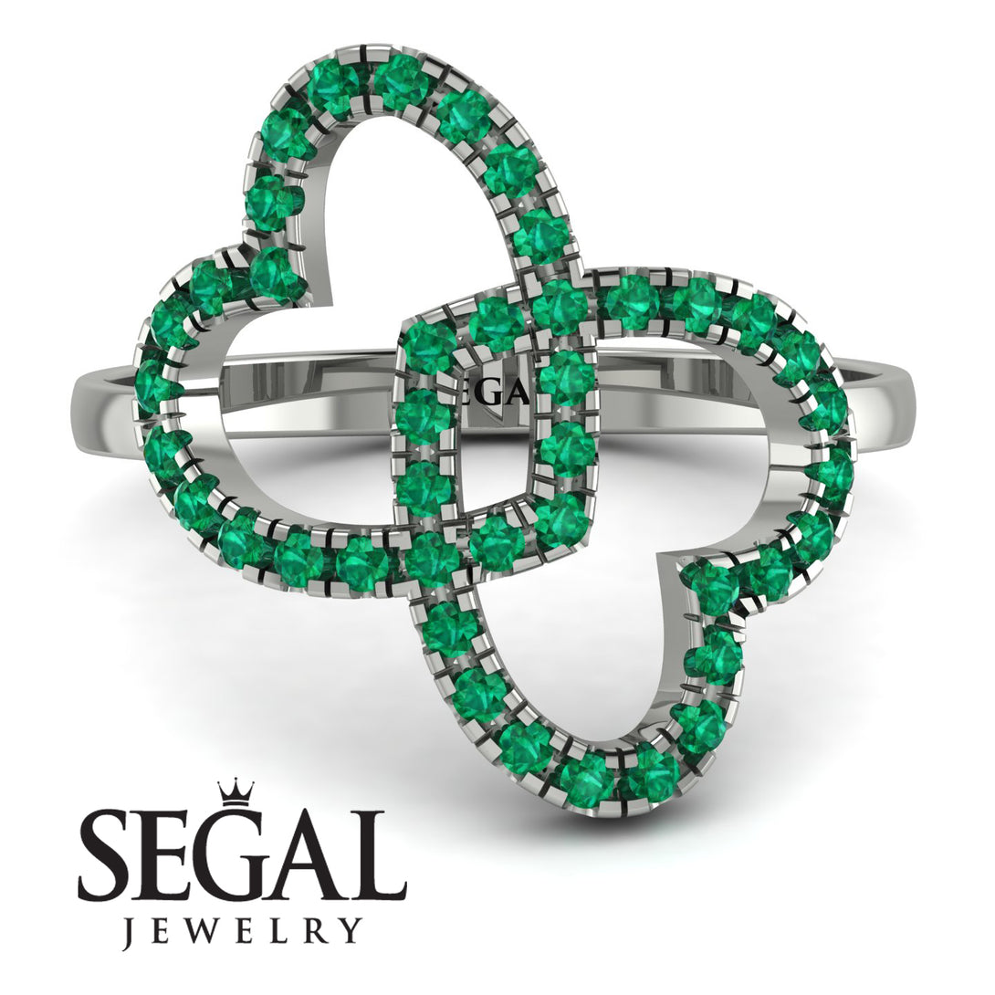 Two Hearts Emerald Ring - Selena No. 21