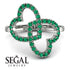 Two Hearts Emerald Ring - Selena No. 21