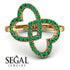 Two Hearts Emerald Ring - Selena No. 19