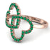 Two Hearts Emerald Ring - Selena No. 20