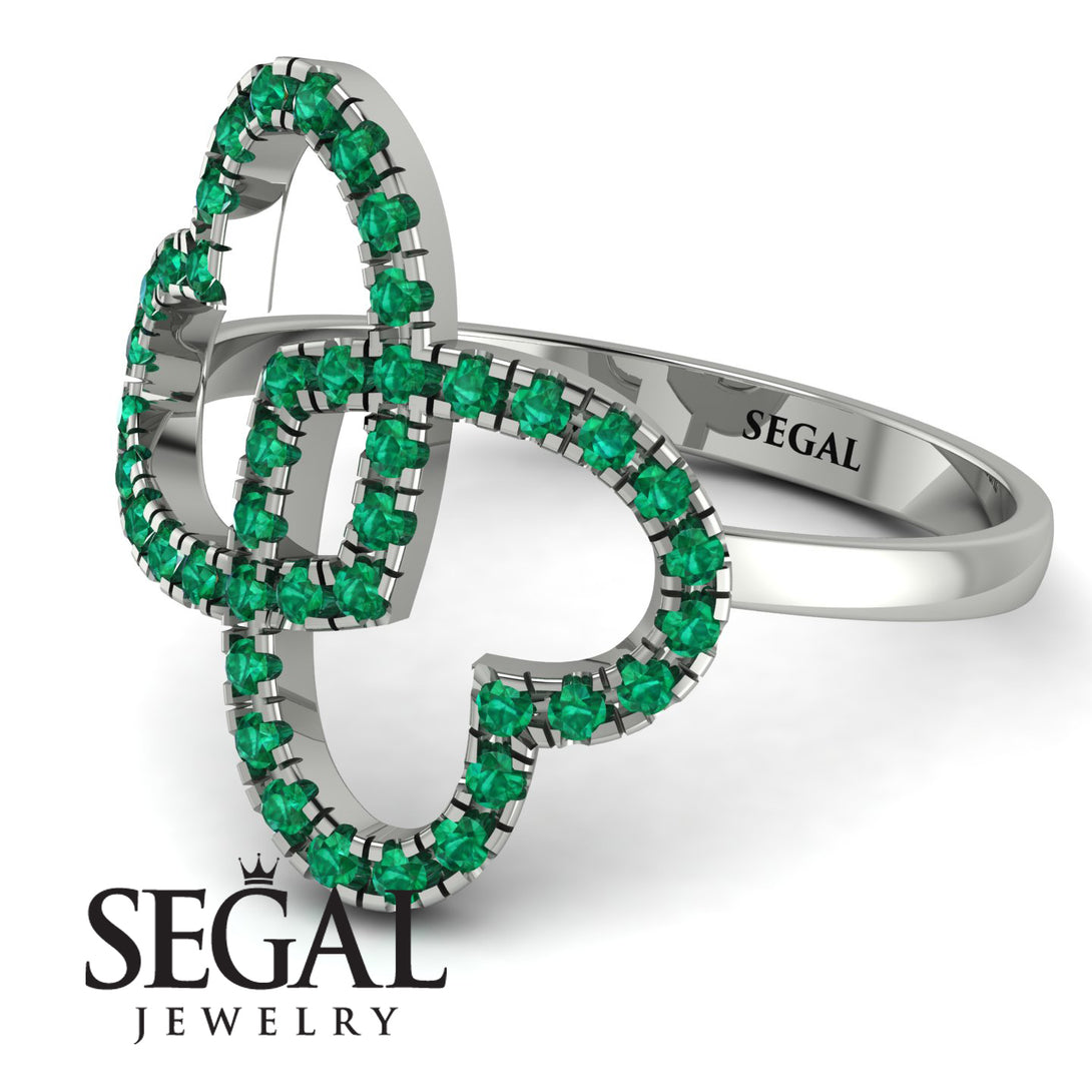 Two Hearts Emerald Ring - Selena No. 21