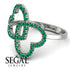 Two Hearts Emerald Ring - Selena No. 21