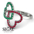 Two Hearts Emerald Ring - Selena No. 51