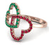 Two Hearts Emerald Ring - Selena No. 50