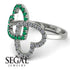 Two Hearts Emerald Ring - Selena No. 6
