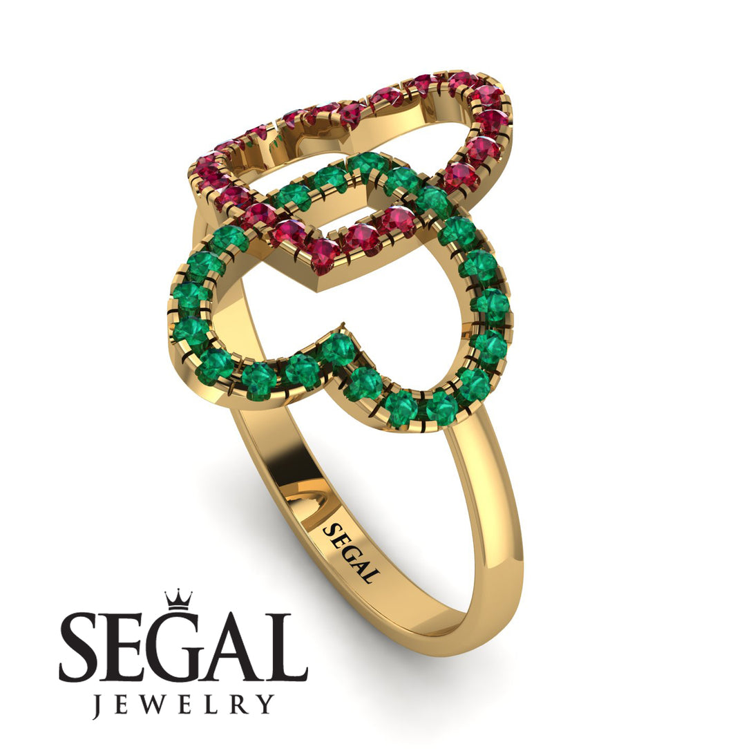 Two Hearts Ruby Ring - Selena No. 25