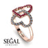 Two Hearts Ruby Ring - Selena No. 11