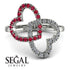 Two Hearts Ruby Ring - Selena No. 12