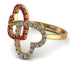 Two Hearts Ruby Ring - Selena No. 10