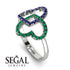 Two Hearts Sapphire Ring - Selena No. 30
