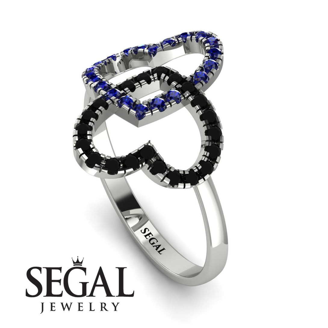 Two Hearts Sapphire Ring - Selena No. 45