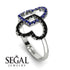 Two Hearts Sapphire Ring - Selena No. 45