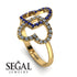 Two Hearts Sapphire Ring - Selena No. 13