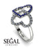 Two Hearts Sapphire Ring - Selena No. 15