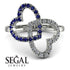 Two Hearts Sapphire Ring - Selena No. 15