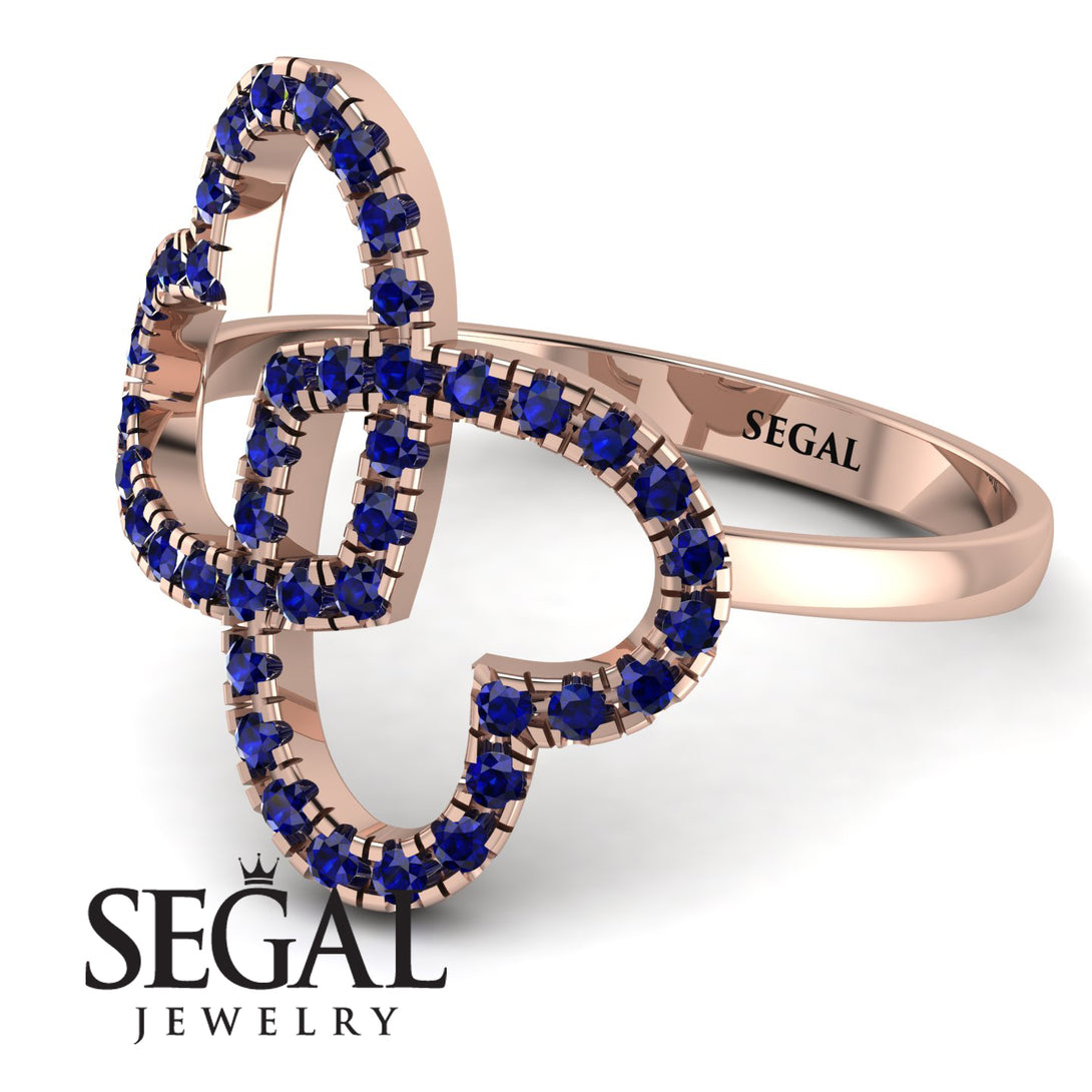 Two Hearts Sapphire Ring - Selena No. 74