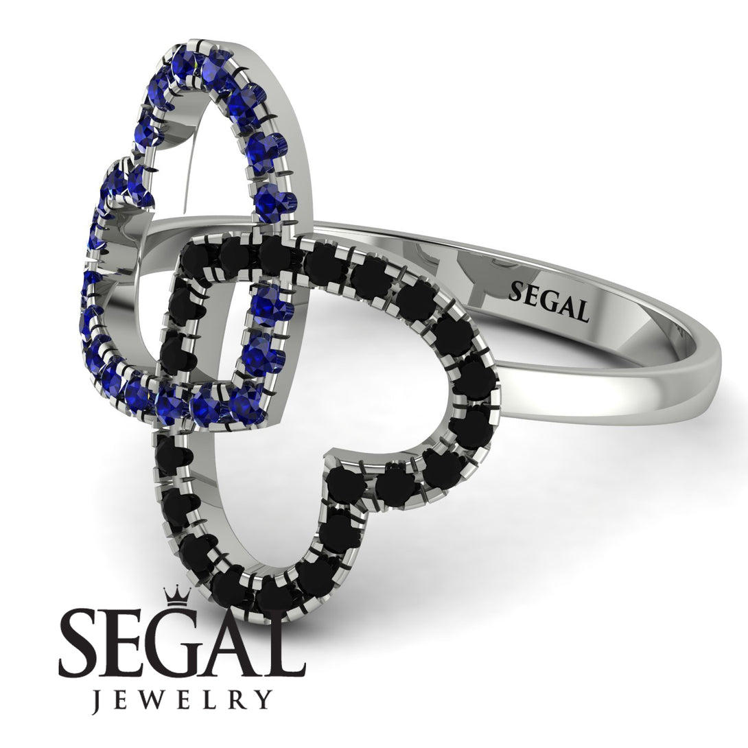 Two Hearts Sapphire Ring - Selena No. 45