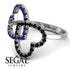 Two Hearts Sapphire Ring - Selena No. 45