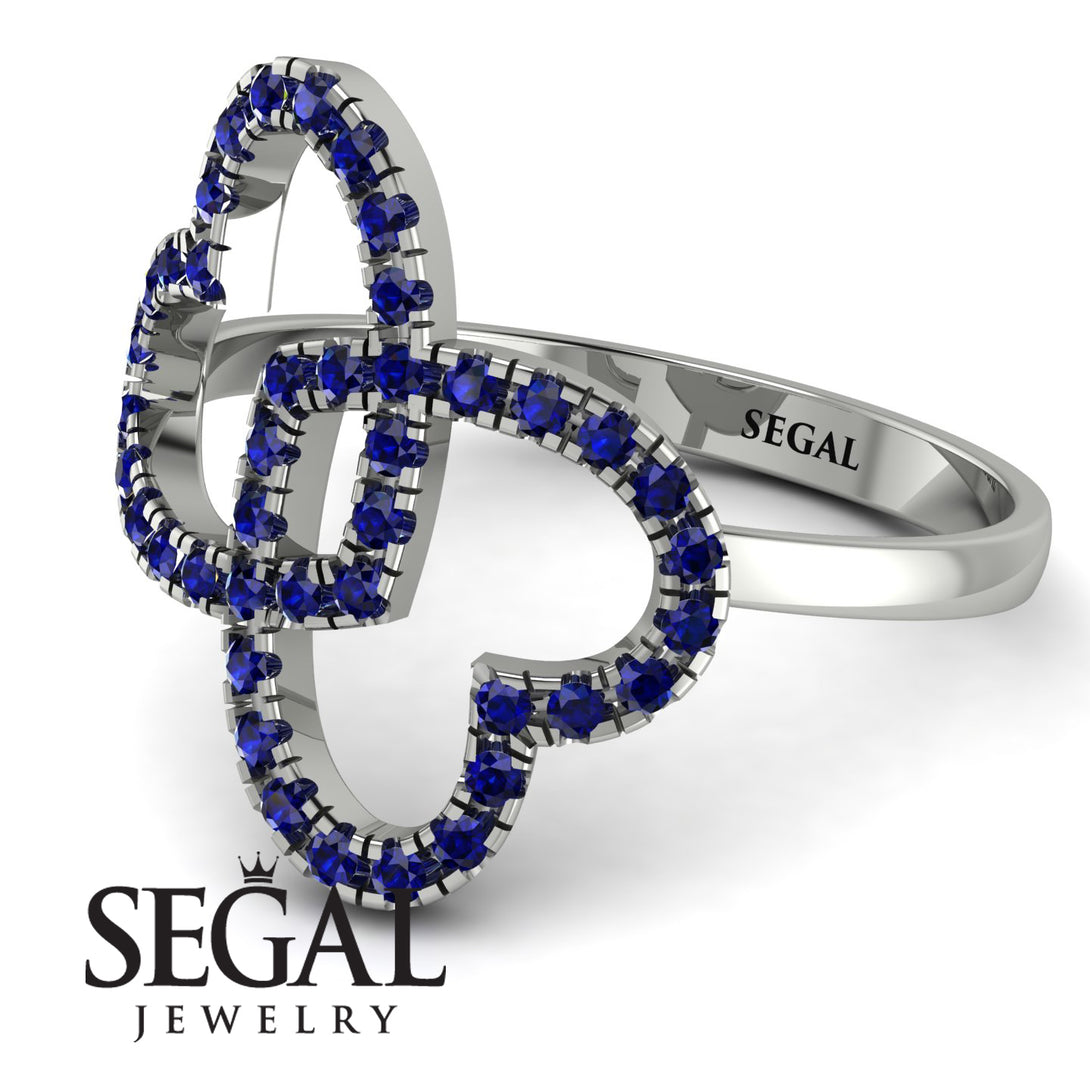 Two Hearts Sapphire Ring - Selena No. 75