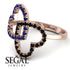 Two Hearts Sapphire Ring - Selena No. 44