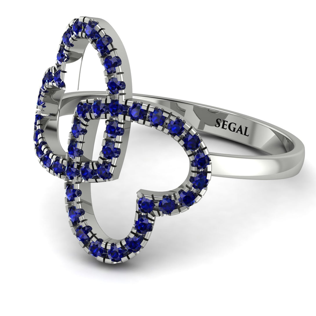 Two Hearts Sapphire Ring - Selena No. 75