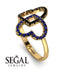 Two Hearts Black Diamond Ring - Selena No. 67 image 2