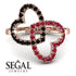 Two Hearts Black Diamond Ring - Selena No. 53 image 3