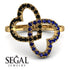 Two Hearts Black Diamond Ring - Selena No. 67