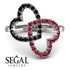 Two Hearts Black Diamond Ring - Selena No. 54 image 3