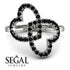 Two Hearts Black Diamond Ring - Selena No. 39