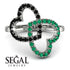 Two Hearts Black Diamond Ring - Selena No. 24 image 3