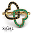Two Hearts Black Diamond Ring - Selena No. 22 image 3