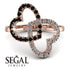 Two Hearts Black Diamond Ring - Selena No. 8
