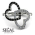 Two Hearts Black Diamond Ring - Selena No. 9
