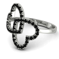 Two Hearts Black Diamond Ring - Selena No. 39 image 1