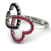 Two Hearts Black Diamond Ring - Selena No. 54 image 1