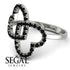 Two Hearts Black Diamond Ring - Selena No. 39