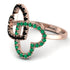 Two Hearts Black Diamond Ring - Selena No. 23
