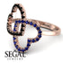 Two Hearts Black Diamond Ring - Selena No. 68 image 10