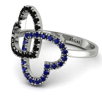 Two Hearts Black Diamond Ring - Selena No. 69 image 1